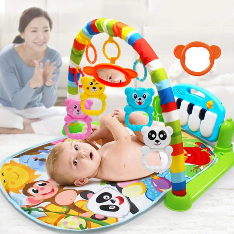 Baby Music Puzzle Play Mat: Educational Keyboard Carpet with Rack Toys for Infant Fitness and Crawling - Uniq Niche