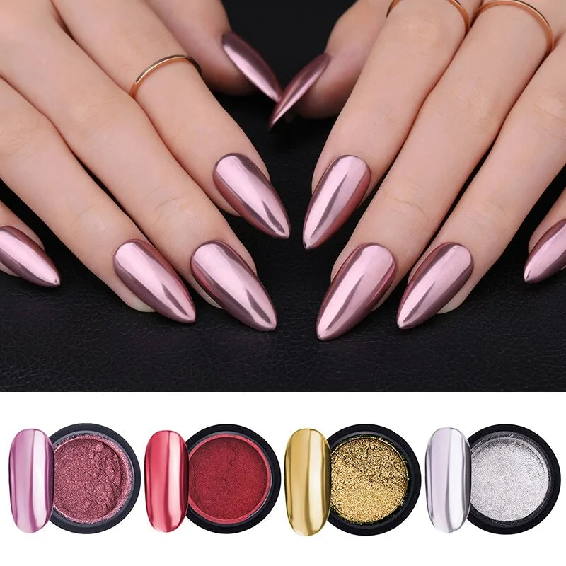 Metallic Mirror Nail Art Pigment Powder - Uniq Niche