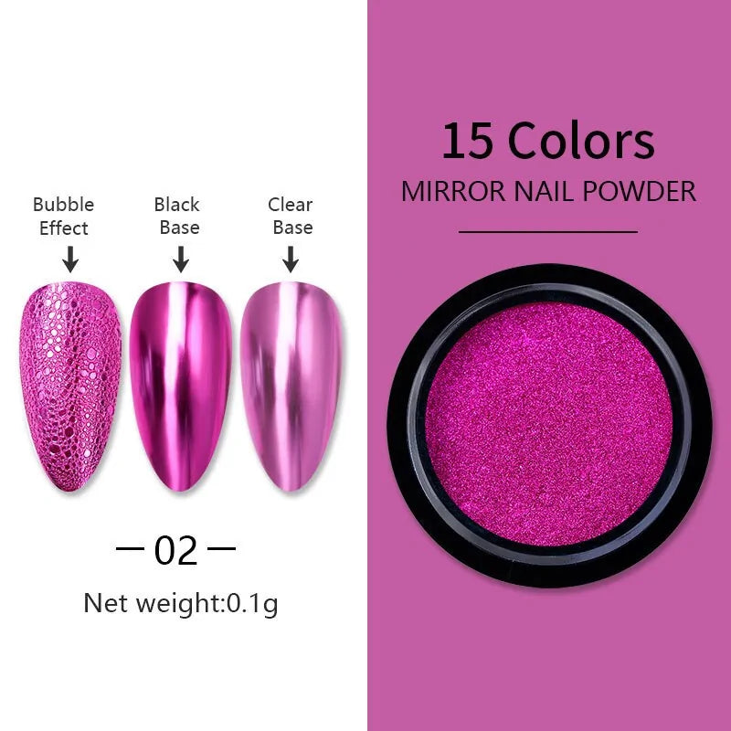 Metallic Mirror Nail Art Pigment Powder - Uniq Niche