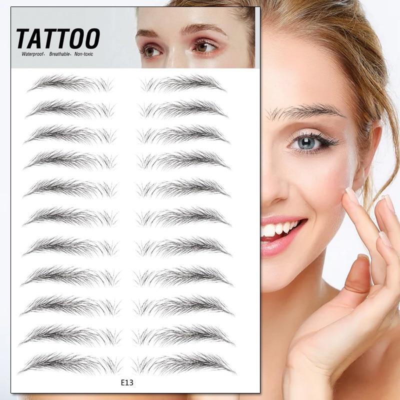 4D Waterproof Fake Eyebrow Tattoo Sticker - Uniq Niche