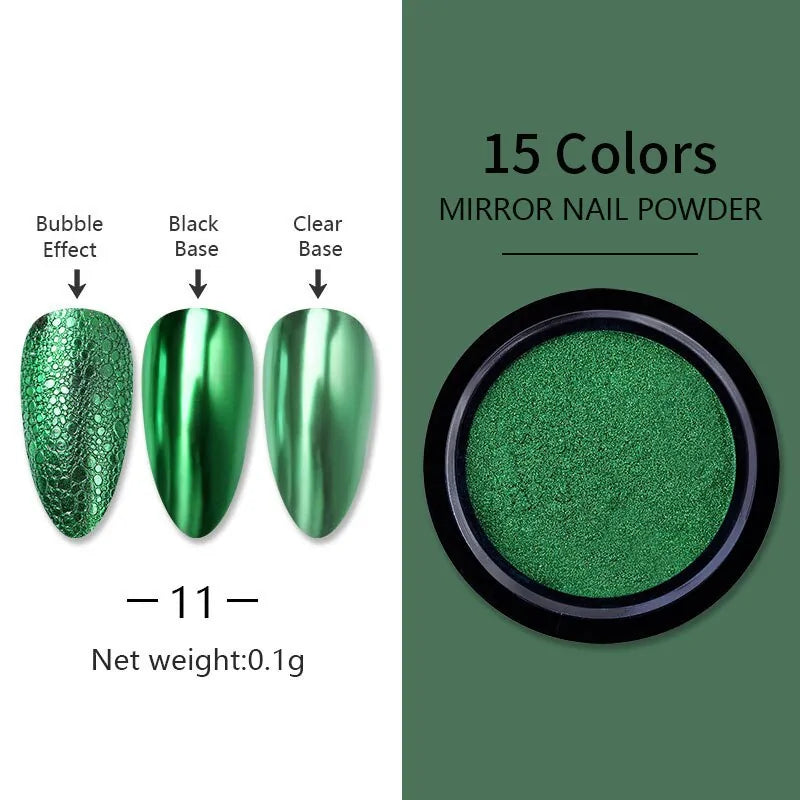 Metallic Mirror Nail Art Pigment Powder - Uniq Niche