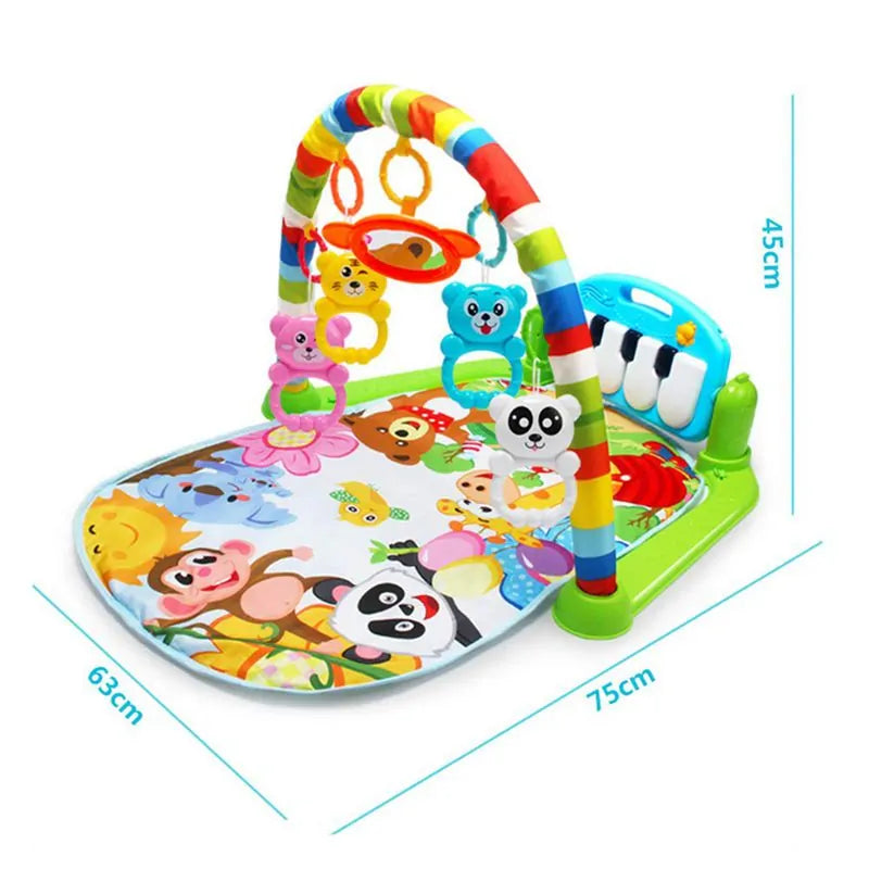 Baby Music Puzzle Play Mat: Educational Keyboard Carpet with Rack Toys for Infant Fitness and Crawling - Uniq Niche