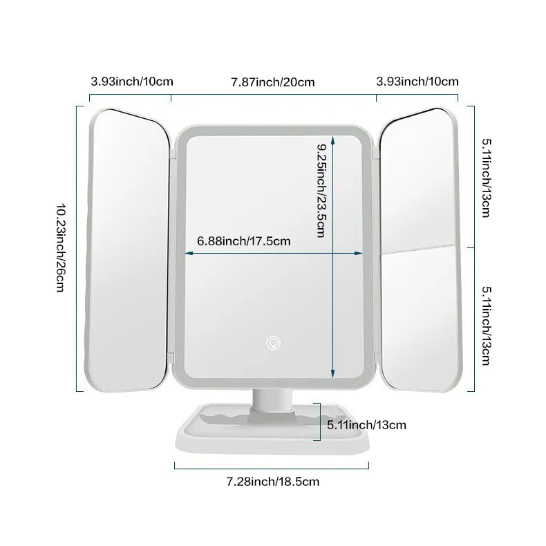 Glow Smart Tri LED Makeup Mirror - Uniq Niche