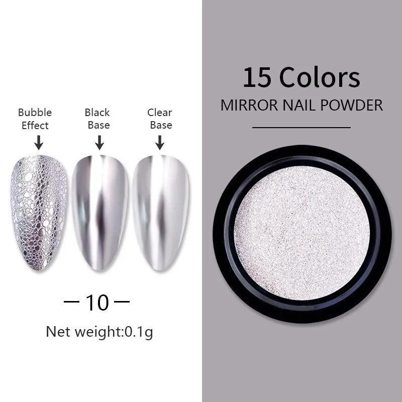 Metallic Mirror Nail Art Pigment Powder - Uniq Niche