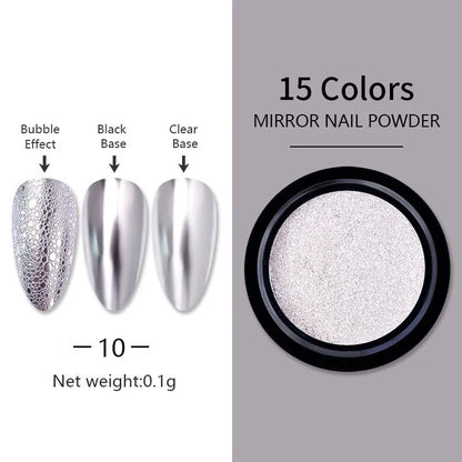 Metallic Mirror Nail Art Pigment Powder - Uniq Niche