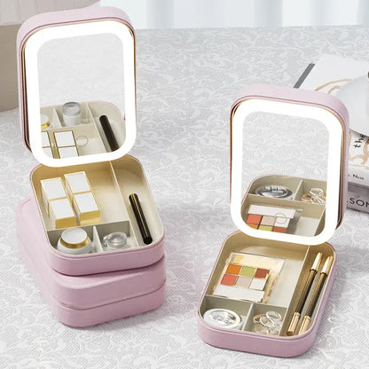 LED Mirror Makeup Storage Box - Uniq Niche